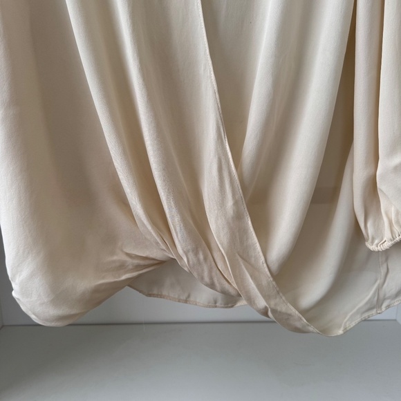 ALICE + OLIVIA BRAD DRAPED CRISSCROSS BLOUSE - Picture 6 of 8